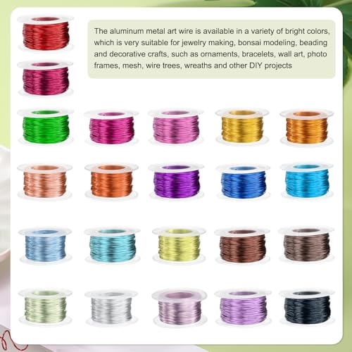 HARFINGTON 18 Gauge Aluminum Craft Wire 1.0mm 98.5ft Flexible Bendable Anodized Metal Jewelry Sculpting Wire for Jewelry Making Modelling Craft DIY, Dark Pink - color: Dark Pink, size: 30M x 1.0mm