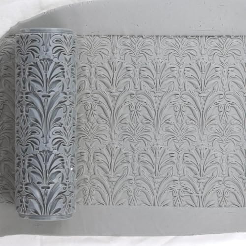 Foliage Fans Clay Texture Roller 4" for Polymer Clay - color: Foliage Fans Roller, size: 4 inch