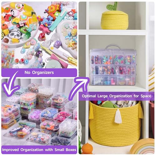 Bead Organizers and Storage, 56 Pcs Small Plastic Containers with Lids