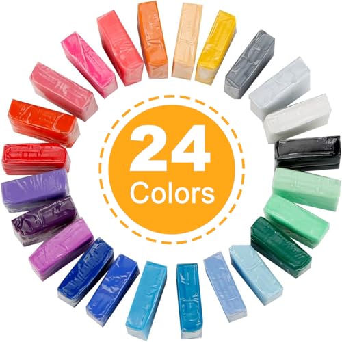 CiaraQ Polymer Clay Kit, Mini Modeling Clay Set | for Kids/Beginners/Artist, 24 Colors - color: 24 Colors