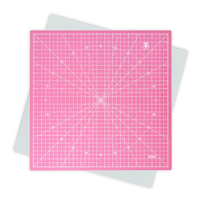 17"x17" Rotating Cutting Mat, Self Healing Mat with 360-Degree Rotation & Anti-Slip Base, Sewing Board Cutting Mat Perfect for Fabric Quilting Leather Hobby Project, Pink - color: Pink, size: 17"L x 17"W