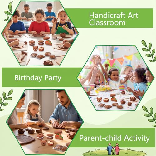 VioraWhite 100 Pcs Air Dry Clay Bulk Modeling Clay for Kids Lightweight Foam Modeling Clays DIY Molding Clays for Kids Adults Crafts Gifts School Project Supplies (Brown) - color: Brown