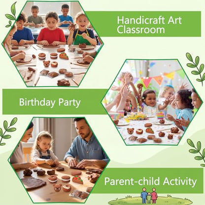 VioraWhite 100 Pcs Air Dry Clay Bulk Modeling Clay for Kids Lightweight Foam Modeling Clays DIY Molding Clays for Kids Adults Crafts Gifts School Project Supplies (Brown) - color: Brown