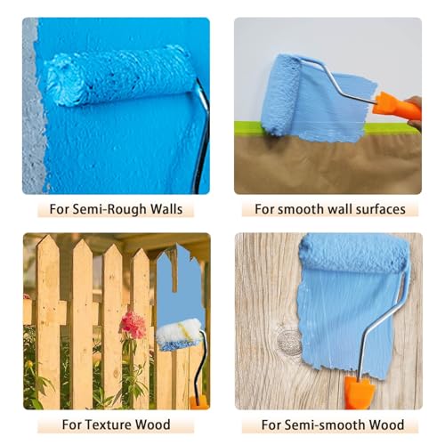 15 Pieces Paint Roller Cover, 6 inch Foam Roller Brushes | High Density Foam Paint Rollers, Mini Paint Roller Kit for Painting Walls, Ceilings, Cabinets, Cupboards, Doors - size: 6",15pcs