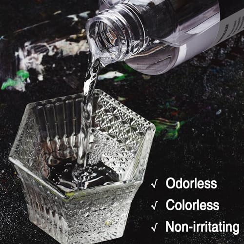 PHOENIX Oil Paint Thinner - 16.9 Fl Oz. / 500ml Bottle Oil Brush Cleaner | Odorless Painting Diluent, Mineral Spirits Refined Solvent, Painting Medium for Artists - style: Paint Thinner 16.9 Fl Oz.