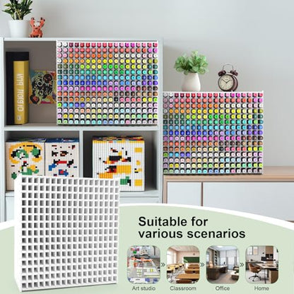 Marker Organizer, 270-Slot Marker Holder with Adjustable Dividers | Holds 270 Markers • Adjustable Dividers • Space-Saving Design • Easy Assembly • Fits Most Marker Brands - size: 270 Holes