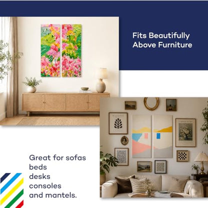 Large Canvas for Painting 16x40 Inch 3-Pack, 12.3 oz Triple Primed 100% Cotton Stretched Canvas, Blank Large Canvases for Oil Paint Acrylics Pouring & Wet Art Media - size: 16"x40"(3-Pack), style: Studio