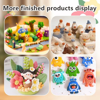10 Pcs Silicone Clay Tools, Silicone Sculpting Tools, Polymer Clay Tools | Dotting Tools for Painting, Silicone Brushes for Crafts, Nails - color: Color C