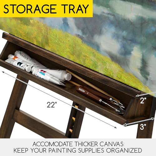 MEEDEN Wooden Artist Easel for Painting: Adjustable Studio Easel for Adults - color: Gray