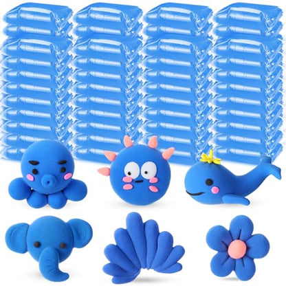 VioraWhite 72 Pcs 38oz Air Dry Clay Bulk Modeling Clay,Blue - color: Blue