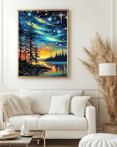 Landscape Diamond Art Kits for Adults, Diamond Art for Beginners 12X16 Inch - color: Landscape 06