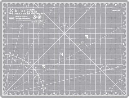 Elan Cutting Mat A4 Gray, Self Healing Cutting Mat 9x12 Inch, 5-Ply Craft Board Gray, Hobby Board for Crafts 9x12 Inch - style: 12 x 9"