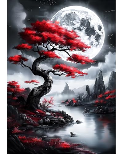 Tree Diamond Art Kits for Adults, Landscape Diamond Art 12X16 Inch - color: Landscape 04