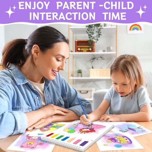 SOCOLER Paint with Water Coloring Books for Kids & Toddlers,Princess &Party | Mess Free Watercolor Painting Set, Water Color Painting Book,Craft Art Kit, Boys & Girls Birthday Gift, Travel Activity Toy - style: Princess and Party