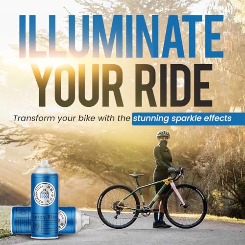 Spray.Bike Keirin Flake Finishing Coat - Hibana Blue, 400ml | Metal Flake Spray Paint Coating | Glitter Spray Paint Topcoat for Steel, Aluminum - color: Flake Blue
