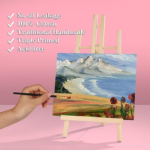 ESRICH 56 Pack 8x10 Primed Canvas Boards Bulk for Acrylic Painting - size: 8*10in 56pack
