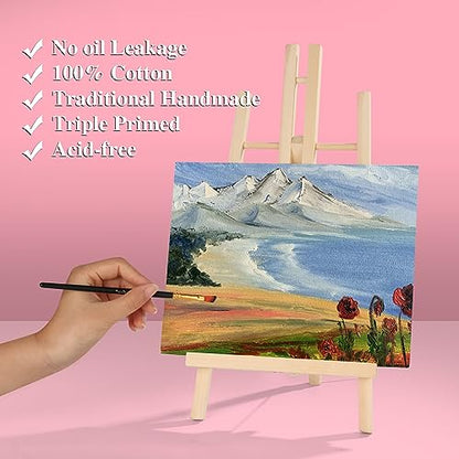 ESRICH 56 Pack 8x10 Primed Canvas Boards Bulk for Acrylic Painting - size: 8*10in 56pack