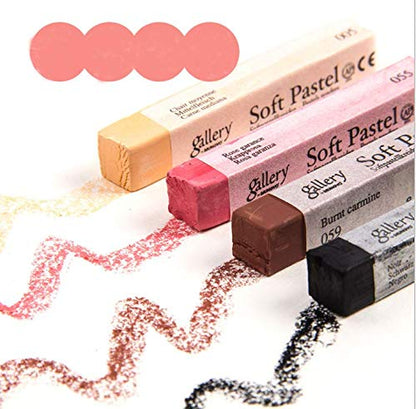 6 Pcs Soft Pastel Drawing Chalk Set Square Sketch Pastel Chalk Painting Sticks Drawing Sketching Pen Art Supplies Artists Beginners Non-Toxic Soft Pastel Stick Crayons for Teachers Professionals - color: pink