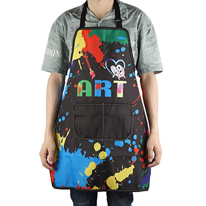 MBMSO Painting Artist Apron with Pockets Artist Painter Gifts Art Lover Gift for Art Teacher Student Painter Apron Waterproof - color: Love Art Apron-black