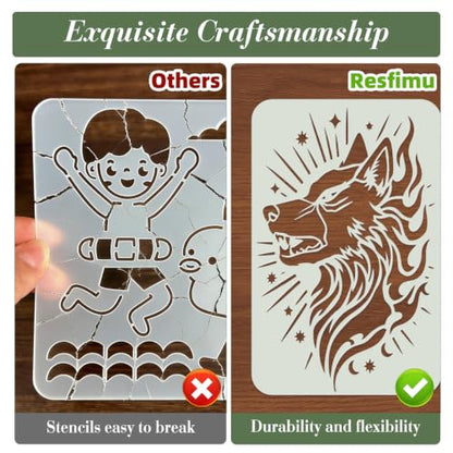 Animal Stencils for Crafts Reusable 16Pcs Painting Stencils(11X7 Inch) - color: Animal 6