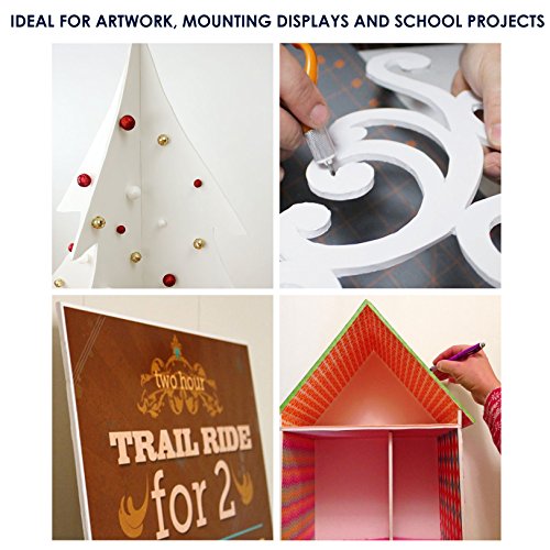 Foam Board 24 x 36 x 3/16"(5mm), Foam Core Board Sheets, White Poster Board | 12 Pack, Acid Free Foamboard, Rigid Sign Board for Mounting, Framing, Backing, Display, Presentation, Prints, Crafts & Art - size: 24x36 in 12 Pack