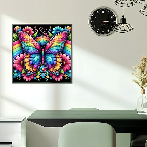 Diamond Art Kits for Adults,Rainbow Butterfly Diamond Paintings Kits - color: KM532-1