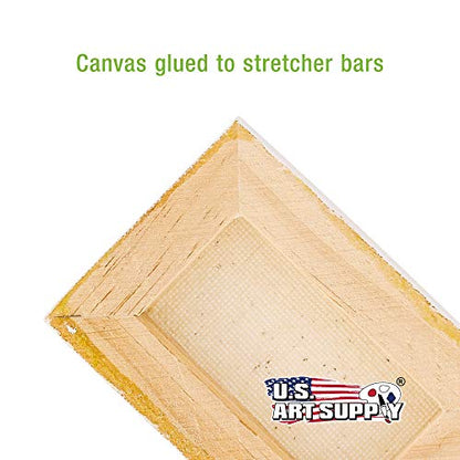 U.S. Art Supply 3x4 Mini Canvases for Painting, 72 Pack Bulk Small Stretched Artist Canvas Professional Primed - Ideal for Arts & Crafts | Small Stretched Artist Canvas Professional Primed - Ideal for Arts & Crafts - size: 3" x 4" - Pack of 72