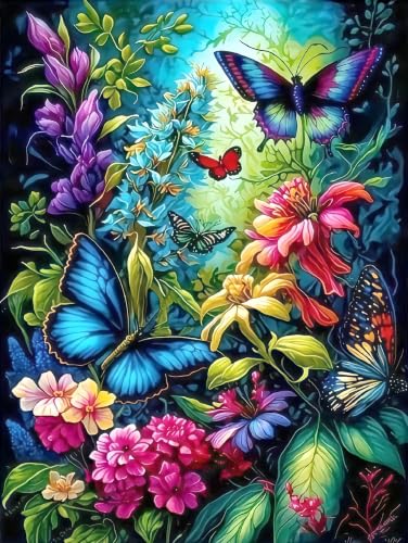 Diamond Art Kits for Adult,Midnight Garden Diamond Painting,11.8X15.8inch | Full Round Drill Flower Paint by Diamonds ,Relaxing 5D DIY Dot Gem Art Painting Kits for Beginners,for Home Wall Decor - color: KM1169-1