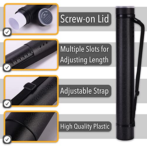 Mr. Pen- Poster Storage Tube with Strap, 25"-40" Extendable
