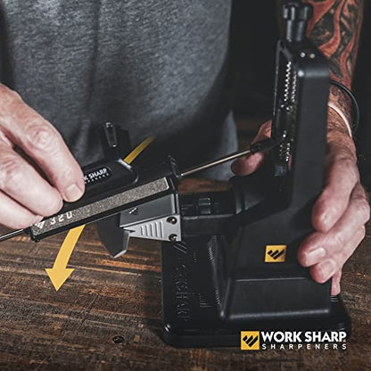 Work Sharp Precision Adjust Elite & Guided Field Knife Sharpener Kit - Professional Sharpening System for Kitchen, Pocket & Outdoor Knives - Complete 2-Piece Bundle Set - style: PAJ-E + GFS