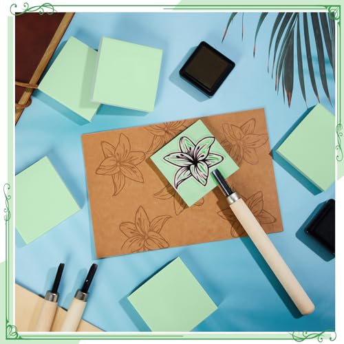 Frienda 24 Pcs 2" x 2" Rubber Carving Blocks Linoleum Blocks for Printmaking, Stamp Making, DIY Crafting, Scrapbook, Painting, Soft and Easy to Carve (Mint Green) | Easy to Carve, for Printmaking, Stamp Making, DIY Crafting, Scrapboo, Painting, Soft Linol