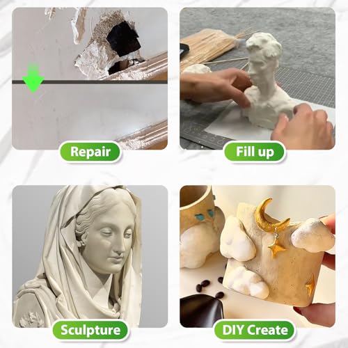 Epoxy Sculpt Clay, 2 Pound White Epoxy Putty,2 Part Strong Adhesive & Self-Hardening Modeling CompoundPaste for Sculpting,Reparing,Filling & Bonding