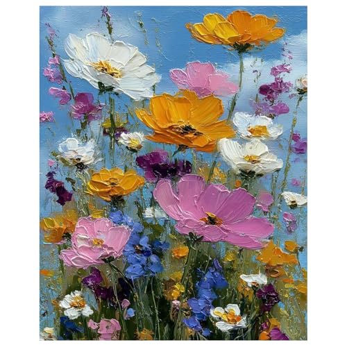 Paint by Numbers Kit for Adults, Adult Paint by Number Kits 16x20 Inch - color: Wildflowers