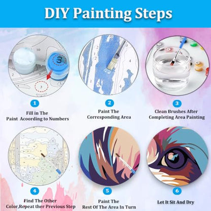 Artunion Framed Paint by Numbers Kit for Adults Beginners & Kids Ages 8-12,Shih Tzu Paint by Number with Frame,Dog Animal Easy Paint by Numbers Kit on Canvas 10 * 10 Inch Without Easel - color: ZXT-375-F