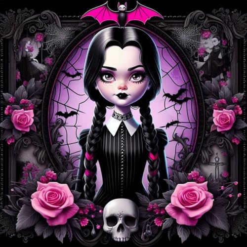 Halloween Diamond Art Kits for Adults, Round Diamond Painting 14x14 Inch - color: DD029
