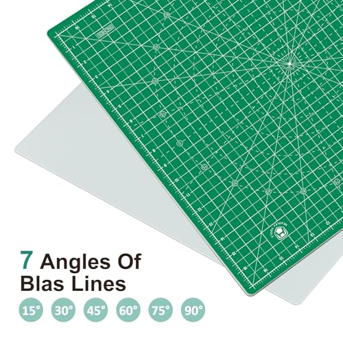 17"x17" Rotating Cutting Mat, Self Healing Mat with 360-Degree Rotation & Anti-Slip Base, Sewing Board Cutting Mat Perfect for Fabric Quilting Leather Hobby Project, Green - color: Green, size: 17"L x 17"W