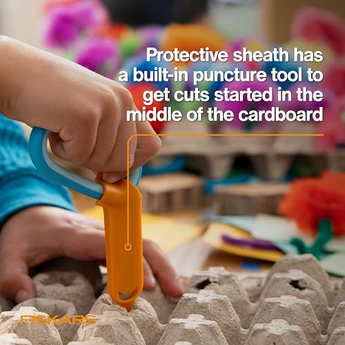 Fiskars 5" Kids Cardboard Creator, Safer Cardboard Cutting Tool - style: Cardboard Creator