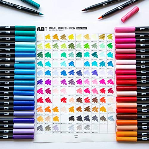 Tombow Dual Brush Pen, ABT, No. 177 (AB-T177) - color: 177 Dark Jade