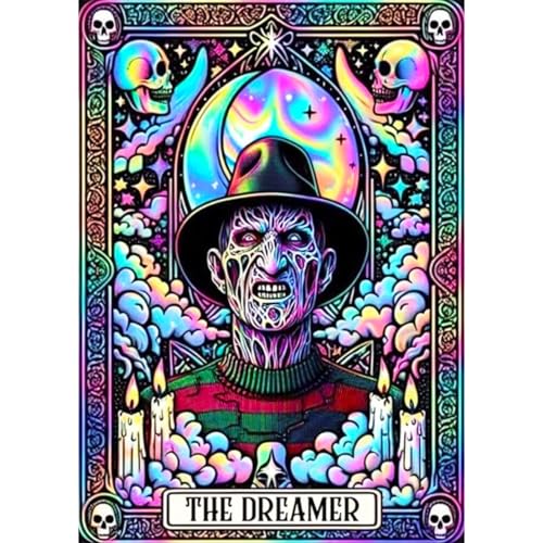 VeGuude Halloween Diamond Art Kits for Adults Home Wall Decor Gift 12x16 in - color: DP04277
