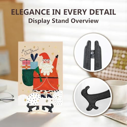 Artliving 3 Inch Black 12pcs/Set Plastic Easels Plate Display Stands Picture Frame Stand Holder - color: Black, size: 3 inch (12 pack)