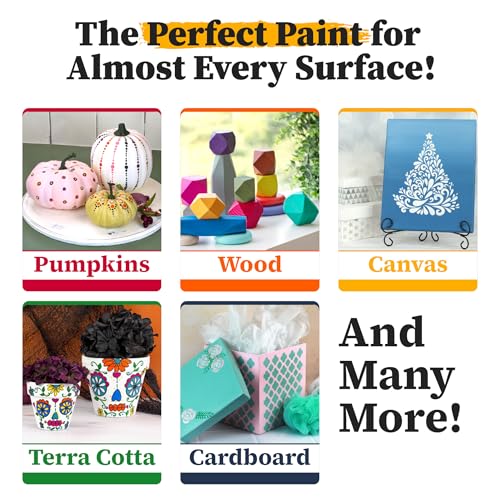 DecoArt Americana Acrylic Paint Set – Holiday Colors, 9 Bottles (2 fl oz) – Art and Craft Acrylic Paints for Canvas, Wood, and More