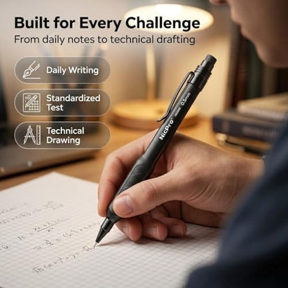 Nicpro 0.5 mm Mechanical Pencil Set with Case, 3PCS Mechanical Pencils 0.5 - style: 0.5mm(3 Pcs)