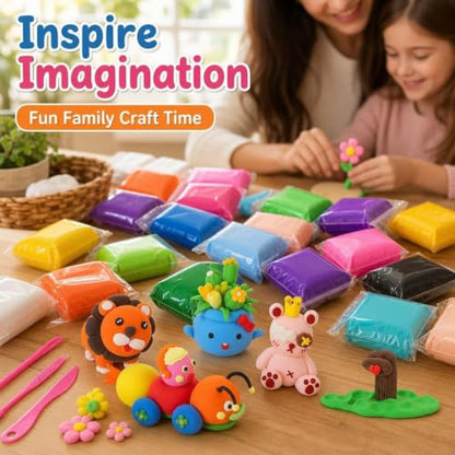 Air Dry Clay Kit for Kids – 36 Colors Non-Toxic Soft Modeling Clay Set - color: 36 Colors