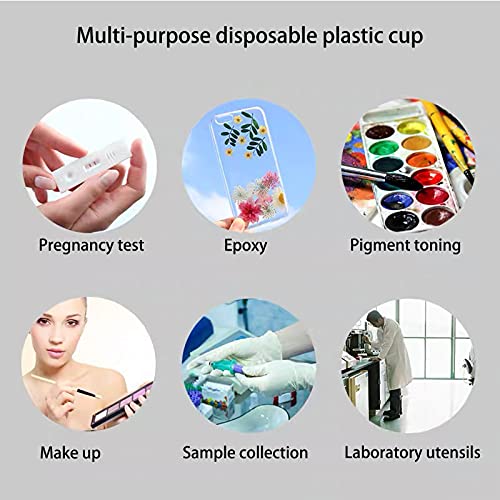 Mixing Cup 100PCS,40ml Disposable Plastic Resin Mixing Cups