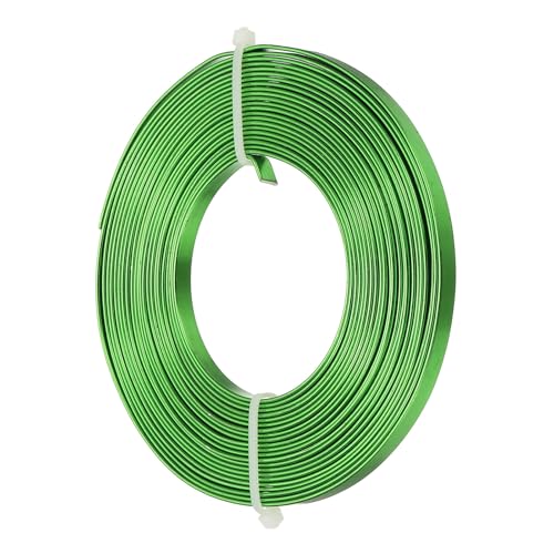 uxcell 18 Gauge Flat Aluminum Wire, 16.40 ft 5mm Wide Aluminum Crafts Wire for Flower Bonsai Crafts Carving DIY Bezel Sculpting Gem Metal Wrap, Dark Green - color: Dark Green, size: 5mm