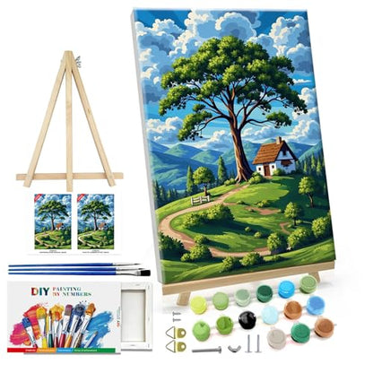 ATDMS Landscape Paint by Numbers Kit for Adults with Frame, 8x12 Inch - color: Landscape 274
