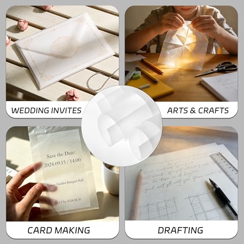 18 x 24 Architectural Vellum Paper, 10 Pack 16lb High Transparency Drafting Vellum Tracing Sheets for Architecture, Engineering, Design Drawing & Sketching