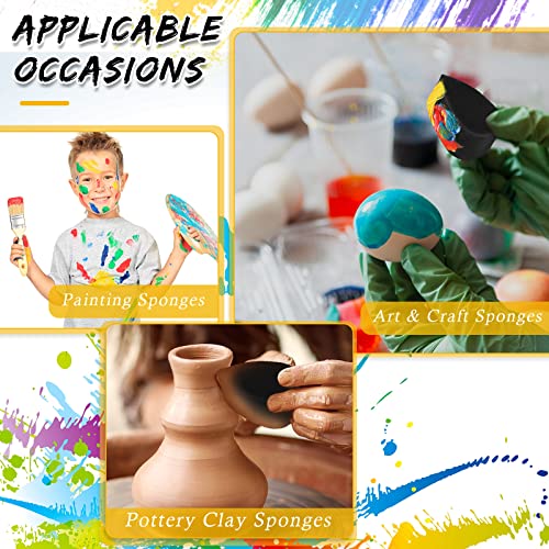 24 Pcs Face Paint Sponge Petal Oval Semicircular for Halloween Kids Adults | 2 Styles, Halloween Role Play, Highly Elastic and Absorbent, Clean Repeatedly, Improve Painting and Skills Imagination