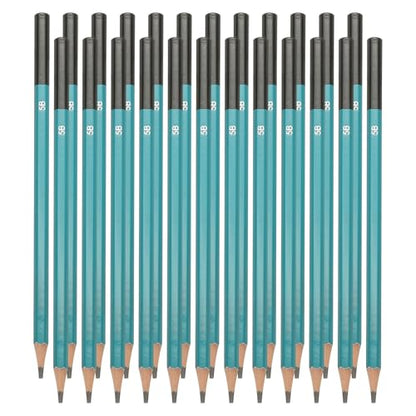 PATIKIL 5B Drawing Pencils for Sketching, 24PCS Sketch Pencils for Drawing Art Pencils Graphite Wood Pre-sharpened for Drawing Sketching Artist, Hexagonal, Black Refill, Green/Black Pole - style: 5B