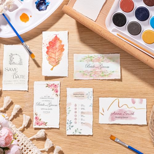Prudiut Cotton Watercolor Paper, 50 Sheets, 2 x 3.5 in, 300 GSM - size: 2 x 3.5inch